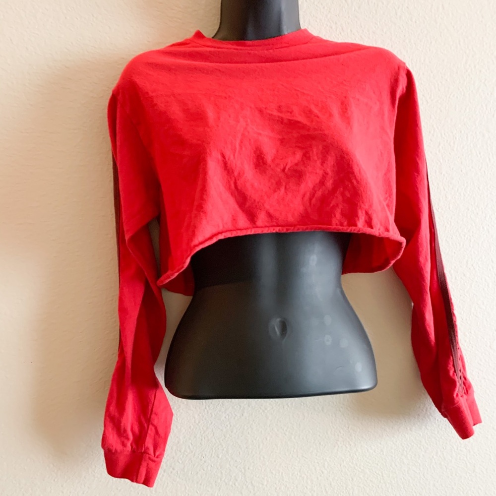 Red Crop Top - Rue21 | Size Small Red Long Sleeve